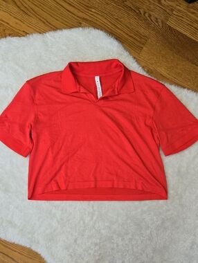 Lululemon Red Cropped Polo, Womens Size 12